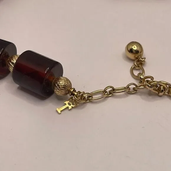 Rare vintage crown TRIFARI Bakelite choker necklace - Picture 8 of 14